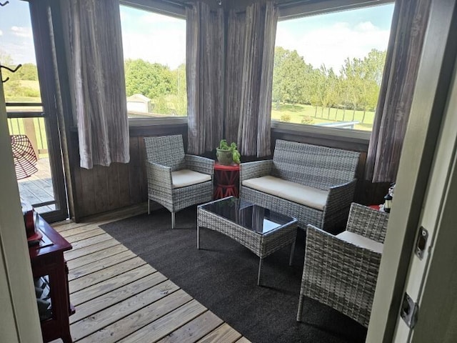 sunroom / solarium with plenty of natural light