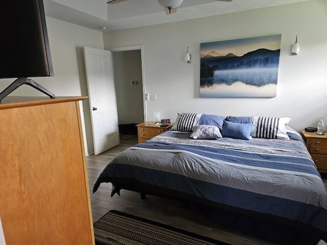 bedroom featuring hardwood / wood-style flooring