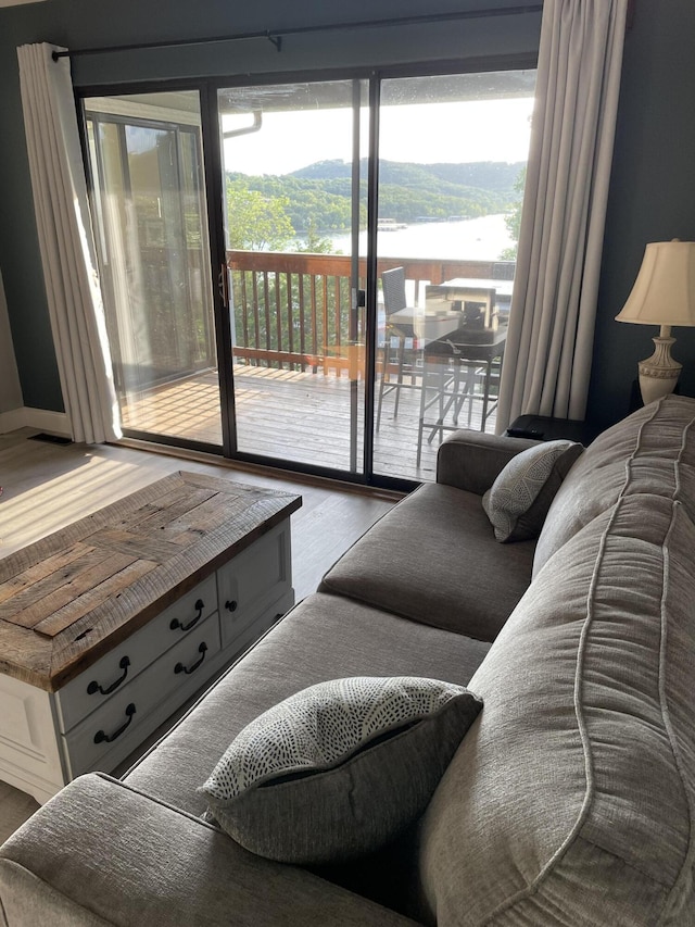 11863 State Highway 13 Unit 160, Kimberling City, MO 65686 - living room featuring wood finished floors