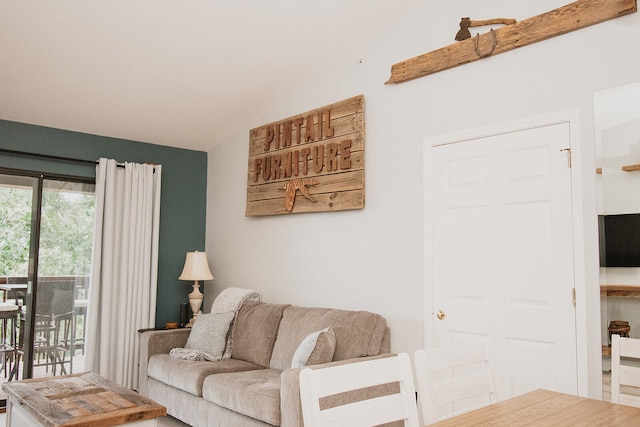 living room with wood-type flooring