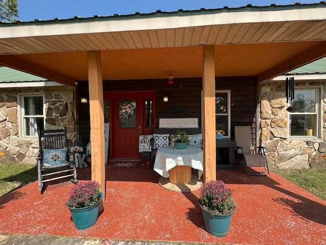 view of patio / terrace featuring a porch