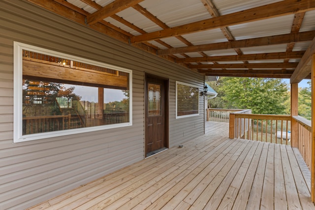 view of wooden terrace