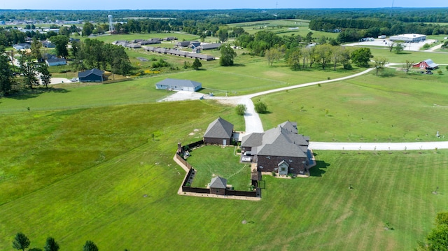 drone / aerial view featuring a rural view