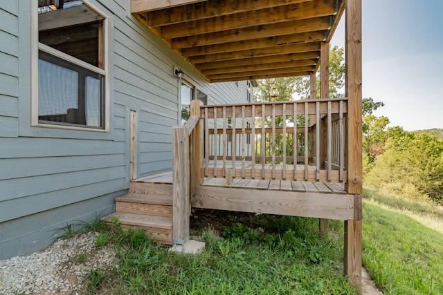 view of wooden terrace