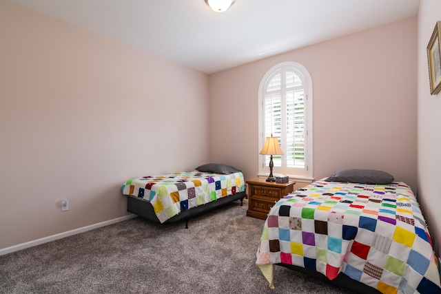 bedroom featuring carpet