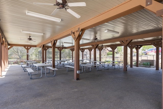 surrounding community with a patio area