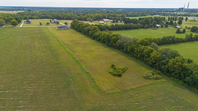 bird's eye view featuring a rural view