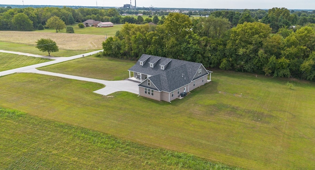 aerial view featuring a rural view