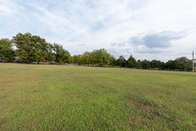 view of yard with a rural view