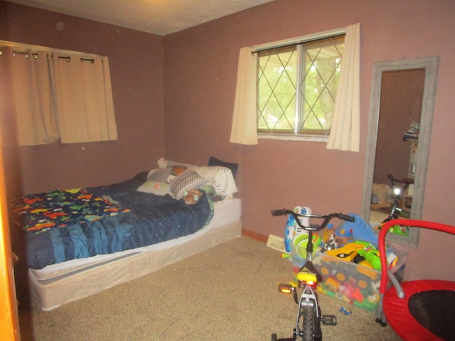 view of carpeted bedroom