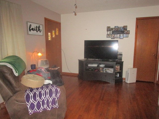 living room featuring hardwood / wood-style floors