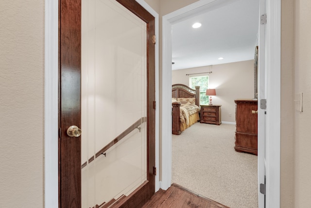 hall featuring hardwood / wood-style floors