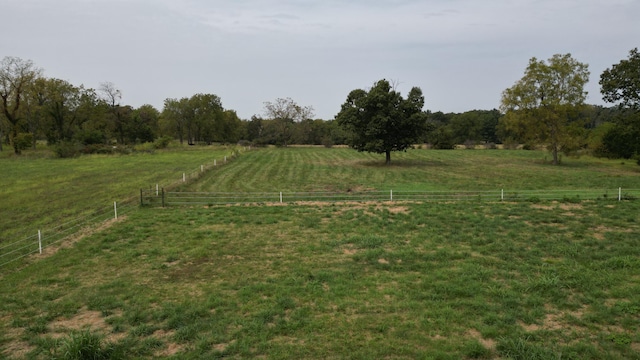 view of yard featuring a rural view