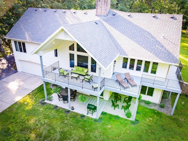 birds eye view of property