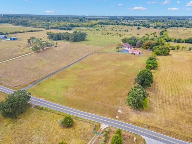 bird's eye view featuring a rural view