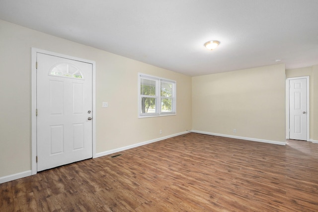 entryway featuring dark hardwood / wood-style flooring