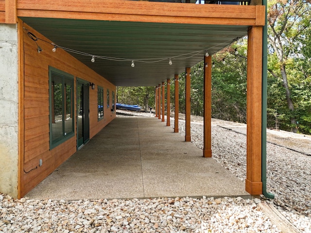 view of patio / terrace featuring french doors