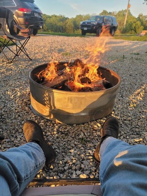 details with a fire pit