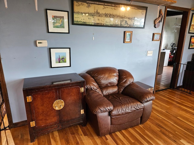 living room featuring hardwood / wood-style floors