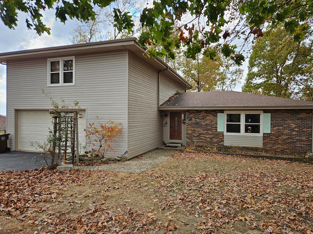 tri-level home with a garage