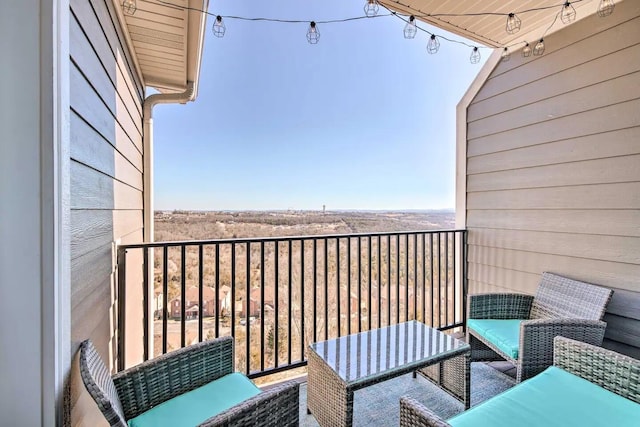 balcony with an outdoor living space