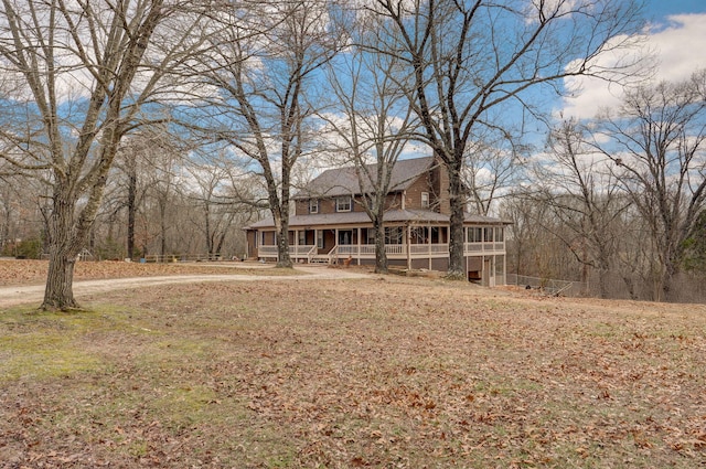 view of front of house with covered porch