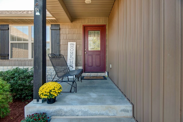 view of doorway to property