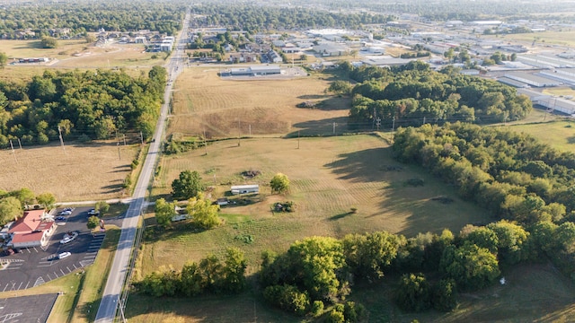 aerial view featuring a rural view