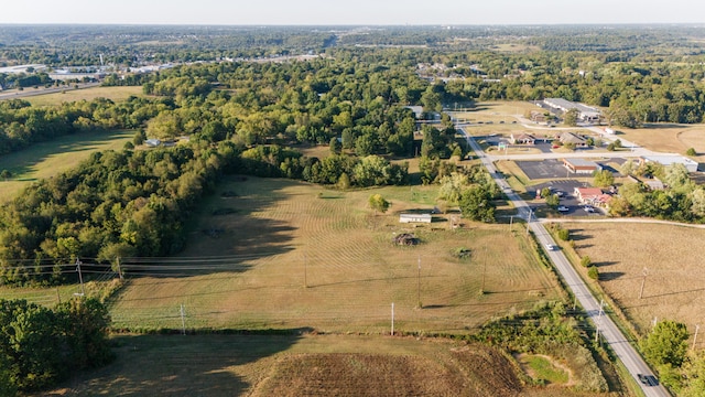 drone / aerial view featuring a rural view