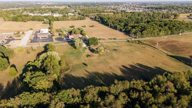 aerial view with a rural view