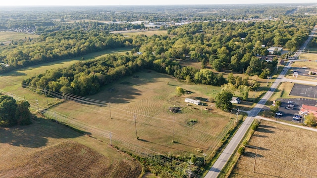 aerial view with a rural view