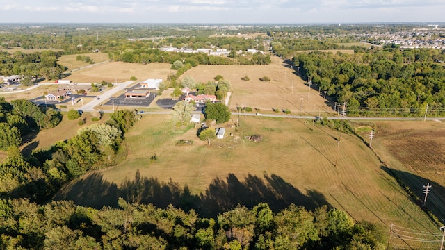 bird's eye view featuring a rural view