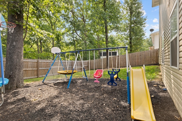 view of jungle gym