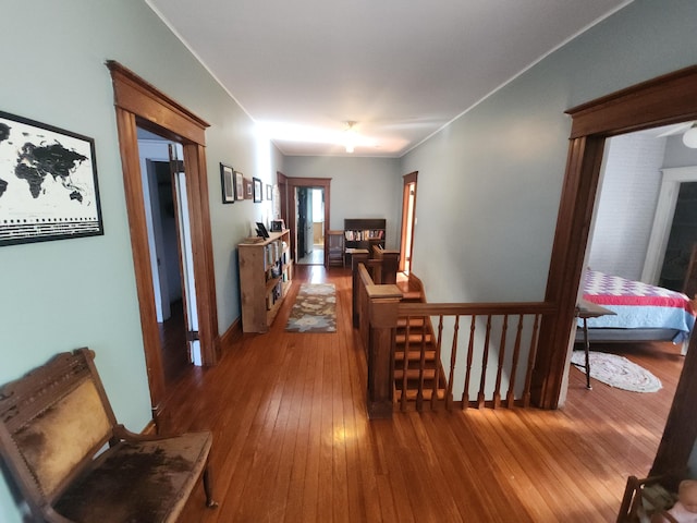 hallway featuring hardwood / wood-style floors