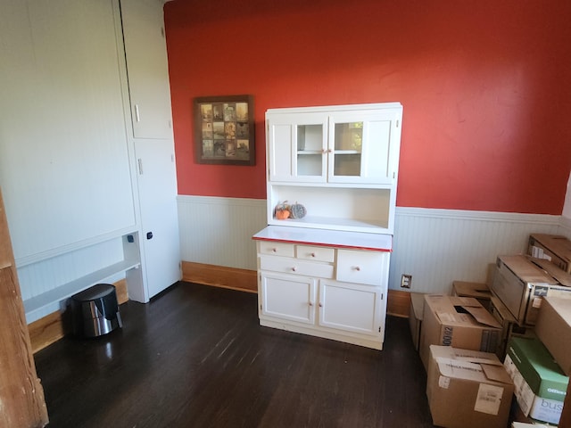 interior space featuring dark wood-type flooring