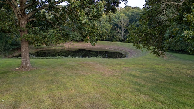 view of yard featuring a water view