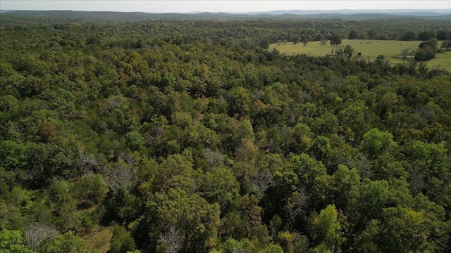 aerial view with a wooded view