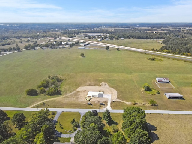 aerial view with a rural view