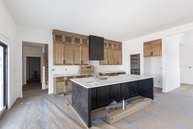 kitchen with a kitchen island