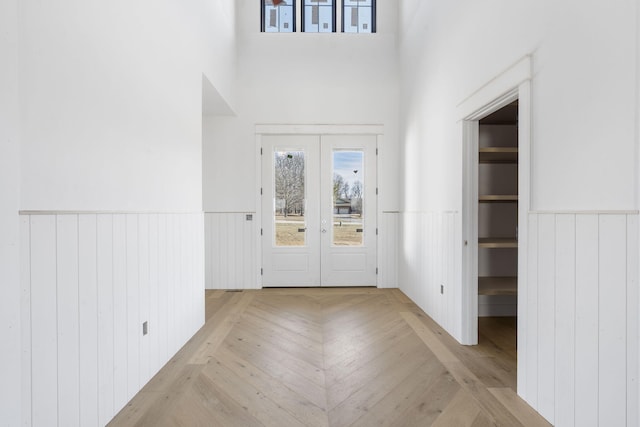 foyer with french doors