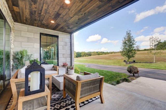 view of patio with outdoor lounge area