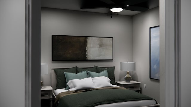 bedroom with a ceiling fan