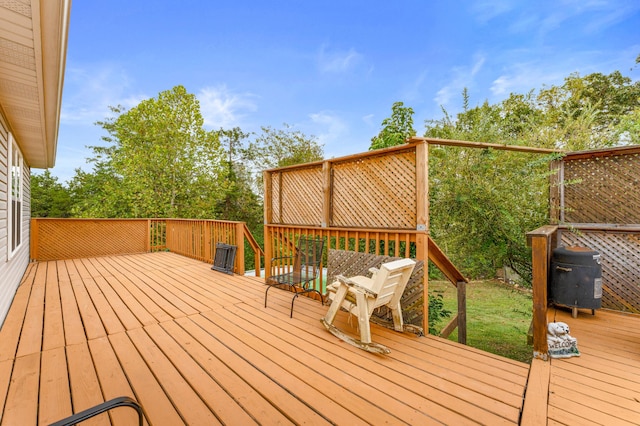 view of wooden deck