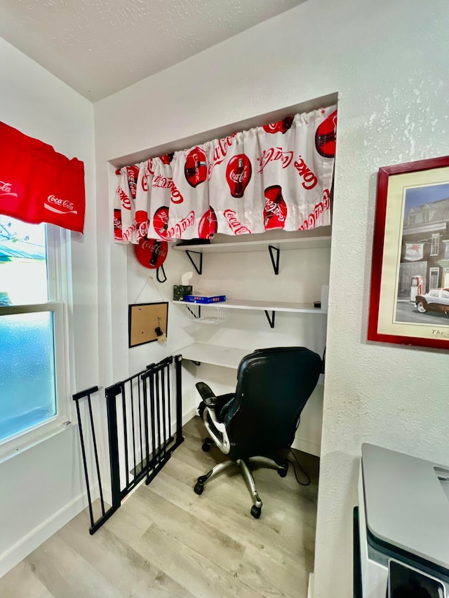 office featuring hardwood / wood-style flooring