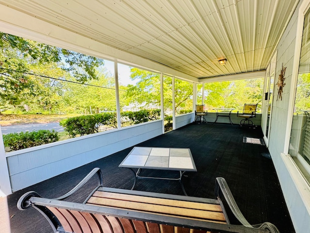 view of sunroom