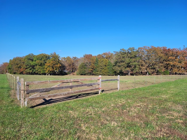 view of yard featuring a rural view