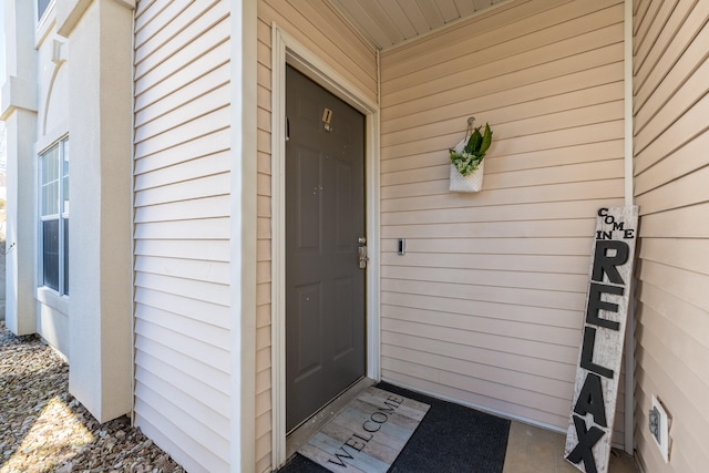 view of doorway to property