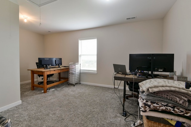 office with carpet floors