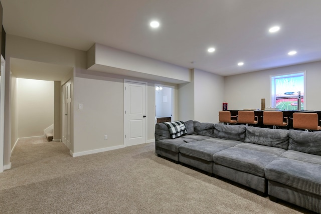 view of carpeted living room