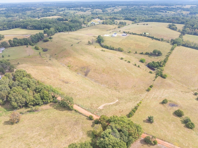 aerial view featuring a rural view